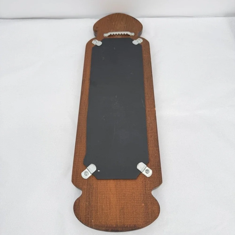 VTG Look Wall Mirror Wood Frame Oblong Mid Century Modern Gallery Wall Granny